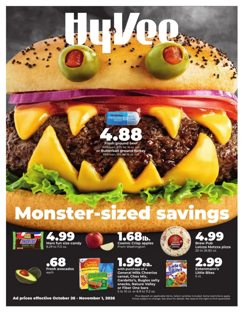 Hy-Vee Weekly Ad 1 Hy-Vee weekly ad page 1, October 26 to November 1, 2026