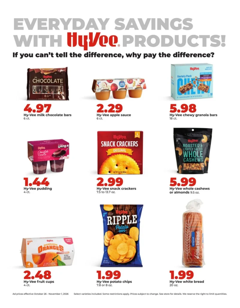 Hy-Vee Weekly Ad 25 Hy-Vee weekly ad page 25, October 26 to November 1, 2026